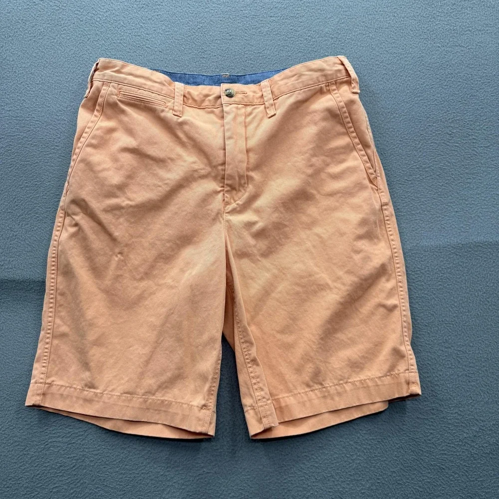 Polo Ralph Lauren Shorts Mens 31 Orange Relaxed Fit Chino 10 Inseam Casual